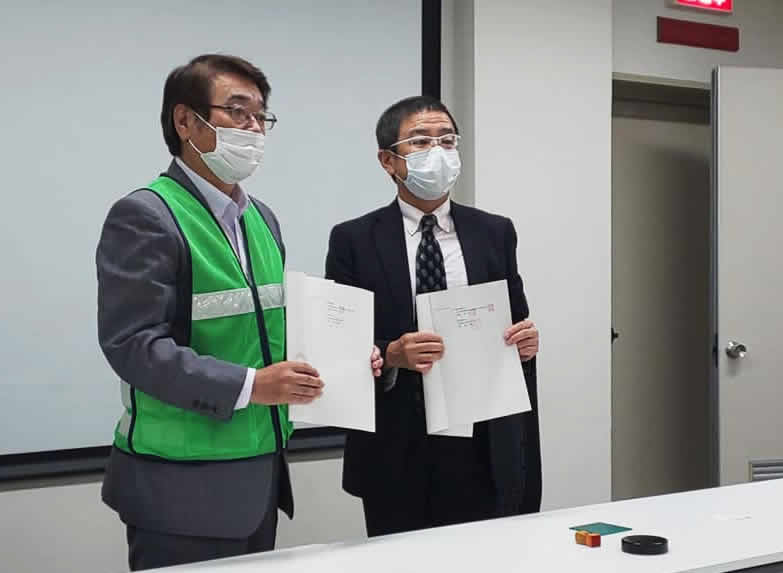 下畑けんじNHK福井放送局で締結式